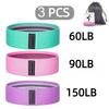3Pcs Fabric Resistance Hip Booty Bands Glute Thigh Elastic Workout Squat Circle Stretch Fitness Strips Loops Yoga Gym Equipment
