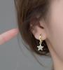 Factory 925 Sterling Silver CZ Zircon Star Hoop Earrings for Women Wedding Jewelry Gifts
