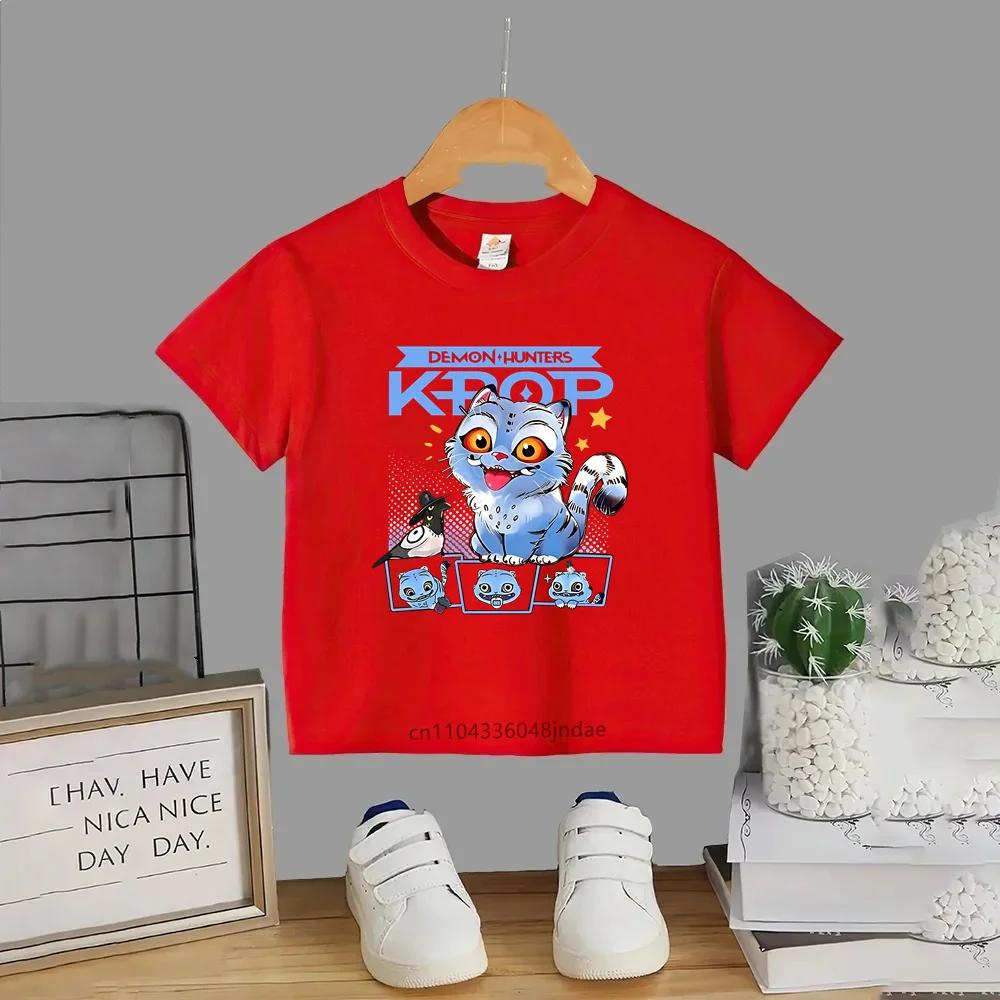 Mode Lässiges Kinder T-Shirt KPop Dämonenjäger Baumwoll T-Shirt Kleidung Cooles Mädchen T-Shirt Top Lustiges Geschenk für Fans