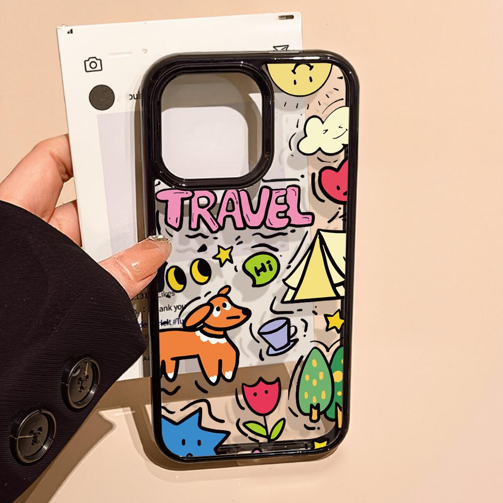 Acrylic Phone Case for iPhone 11 12 13 14 Pro 12 14 16 Pro Max for Samsung A16 A36 A56 S24 FE High-quality Painted Anti-fall Mobile Phone Case