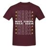 Unisex Mega Make Europe Great Again Fun T Shirt Vintage Cotton Crewneck Tshirt