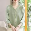 Women's V-neck Knitwear Pullover - Fashionable Casual Comfort for Spring & Autumn
