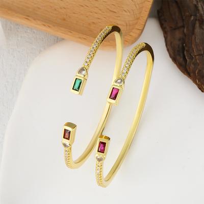 Open Bracelet Trend Ins Yellow Zircon Bracelet Temperament Korean Style Simple Banquet Hand Jewelry Gift