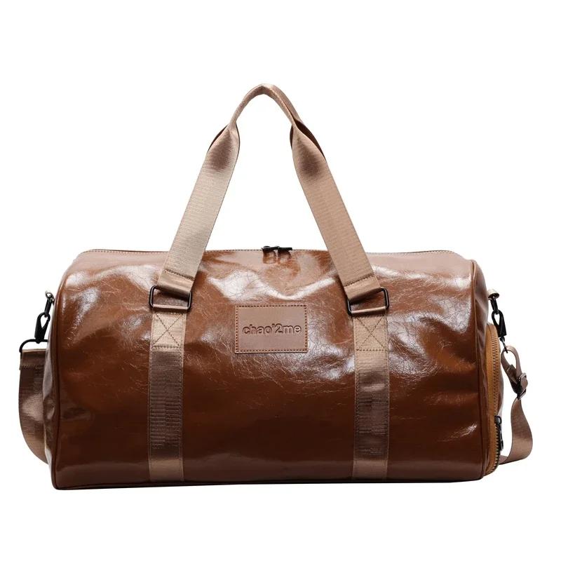 Super Cool Glossy PU Large Capacity Travel Bag Simple Casual Sense of Luxury Shoulder Bags 2026 Fashi Versatile Crossbody Bags
