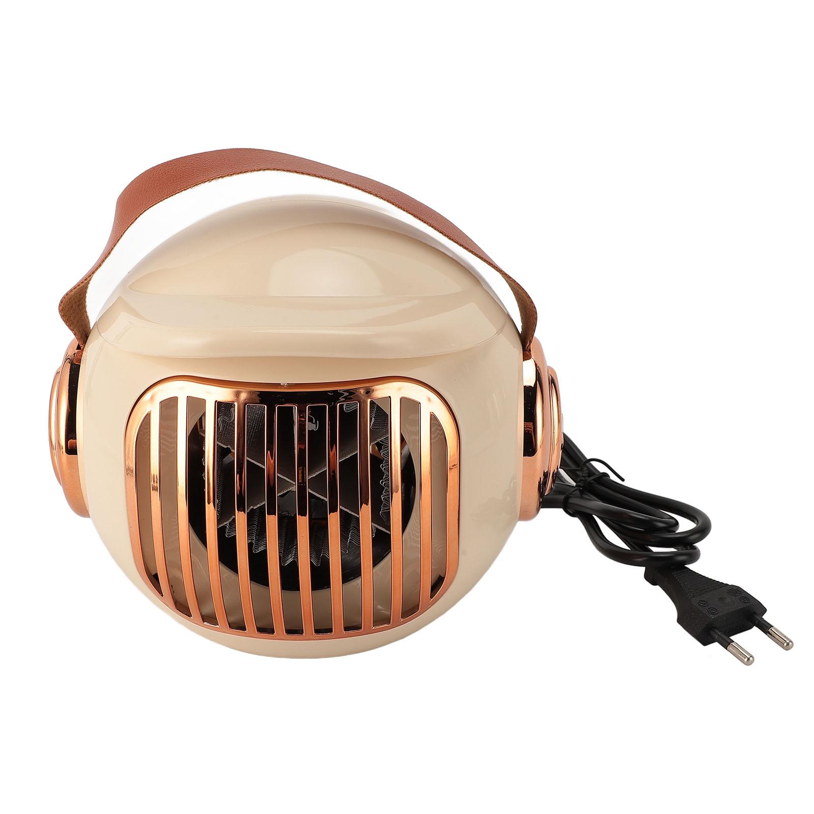 

Портативный комнатный обогреватель, небольшой электрический обогреватель с ручкой, автоматическим отключением питания, низким уровнем шума для дома Cream White EU Plug 220V