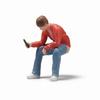 Miniature Man On Toilet Detailed 1:64 Scale Figurines Figure for