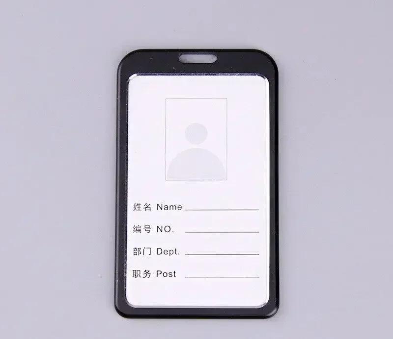 Credit Card Cover Women Aluminum Alloy Work Name Card Holders Case Business Work Card ID Badge Lanyard Holder Metal Bags