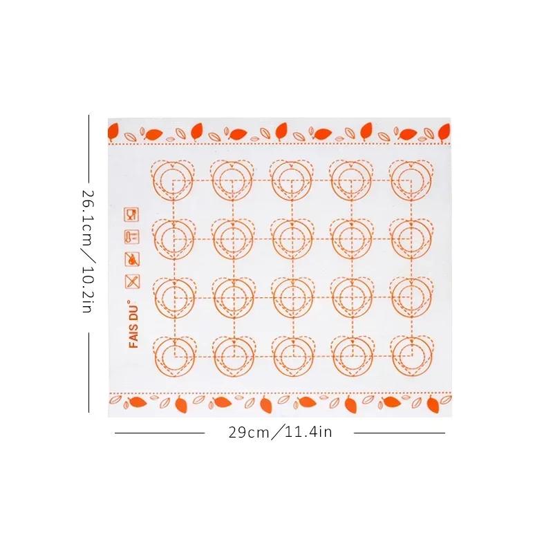 Silikonbakmatta Non-Stick Makaron Fondant Bakformar Bakning Tårtverktyg Degrullningsmattor Bakningstillbehör Matform