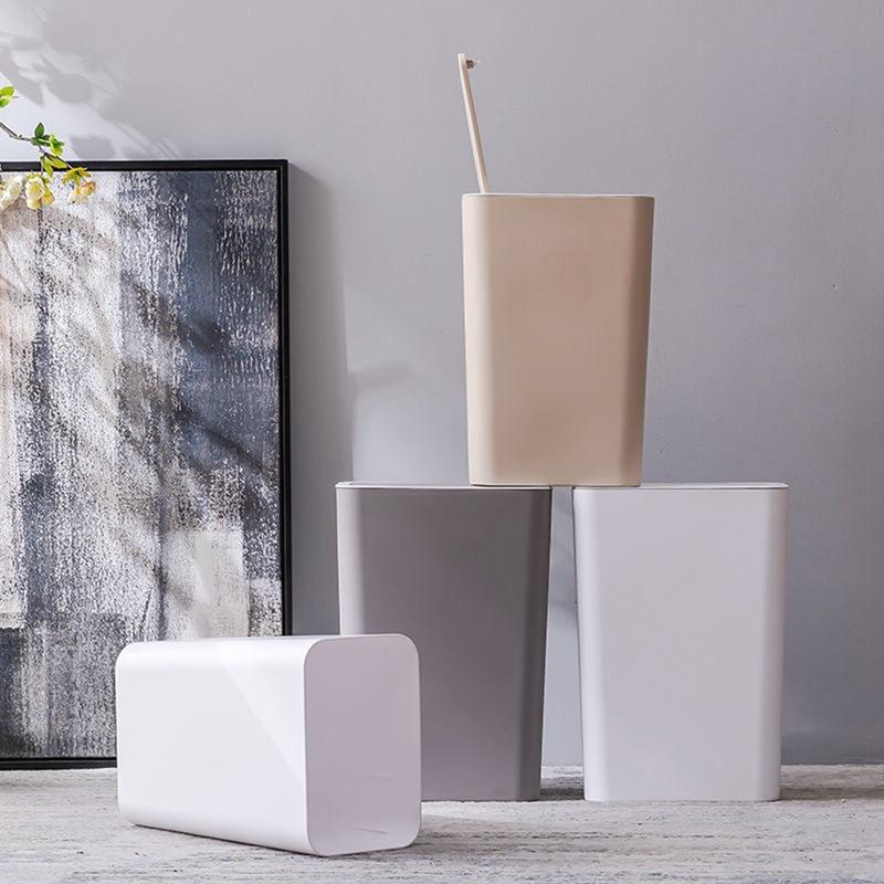 Square Trash Can Household Elastic Lid Type Household Kitchen Classification Toilet Press Toilet Garbage Bin with Lid