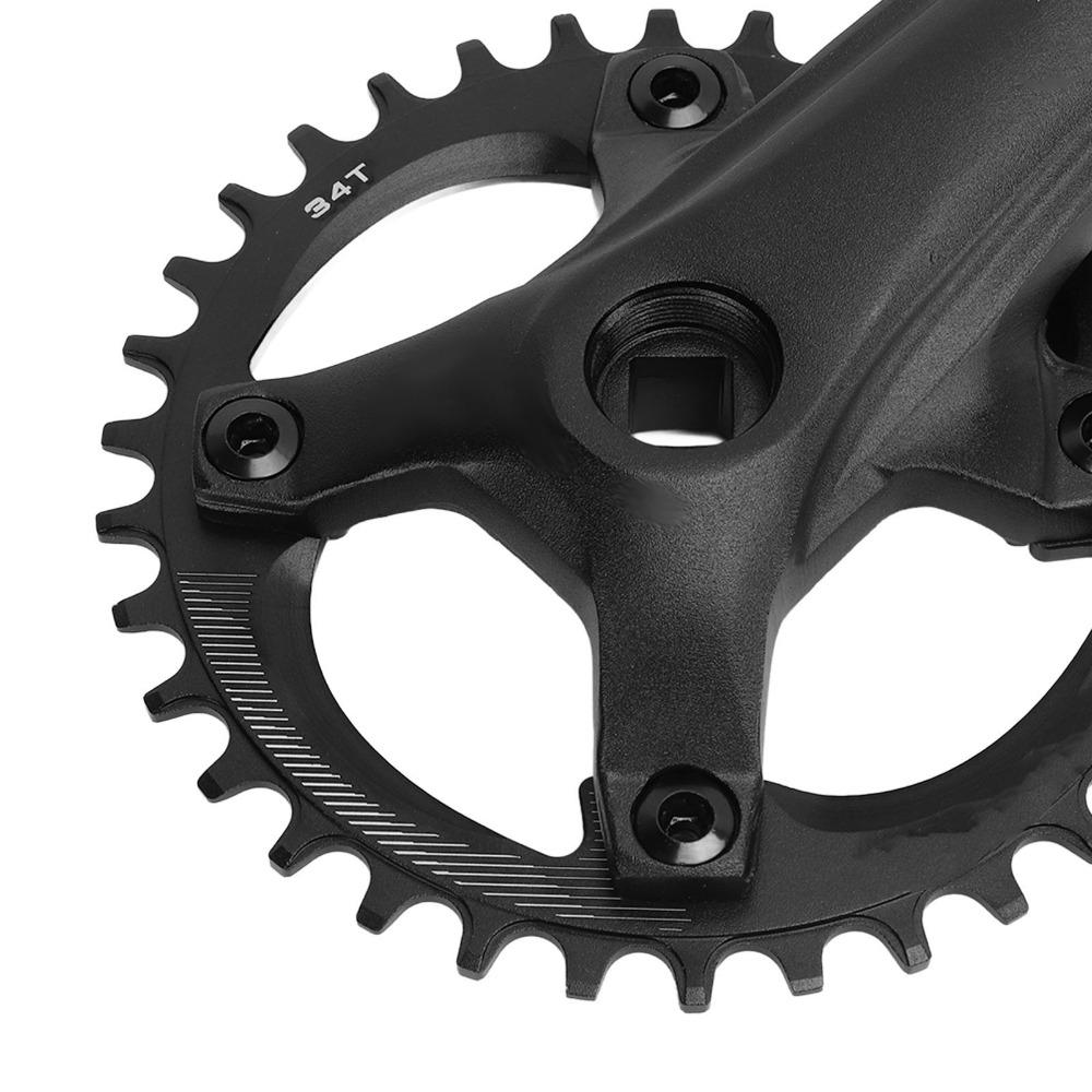 Aluminum Alloy Bike Crankset 34T Bike Crank Arm Set Bike Single Crankset  Bike Repair Upgrades