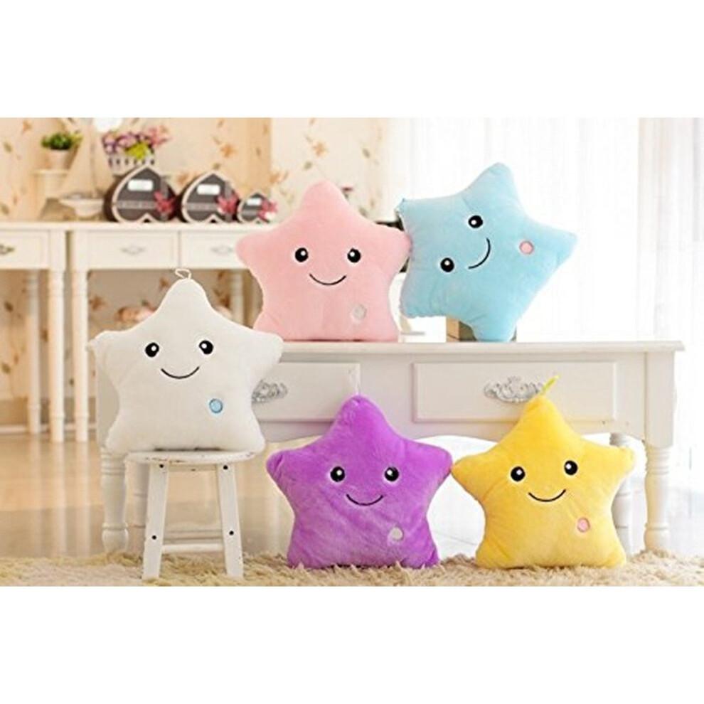 Soft Cotton Glowing LED Pillow, Twinkle Star Musical Plush Toy, Night Light and Decorative Item for Kids