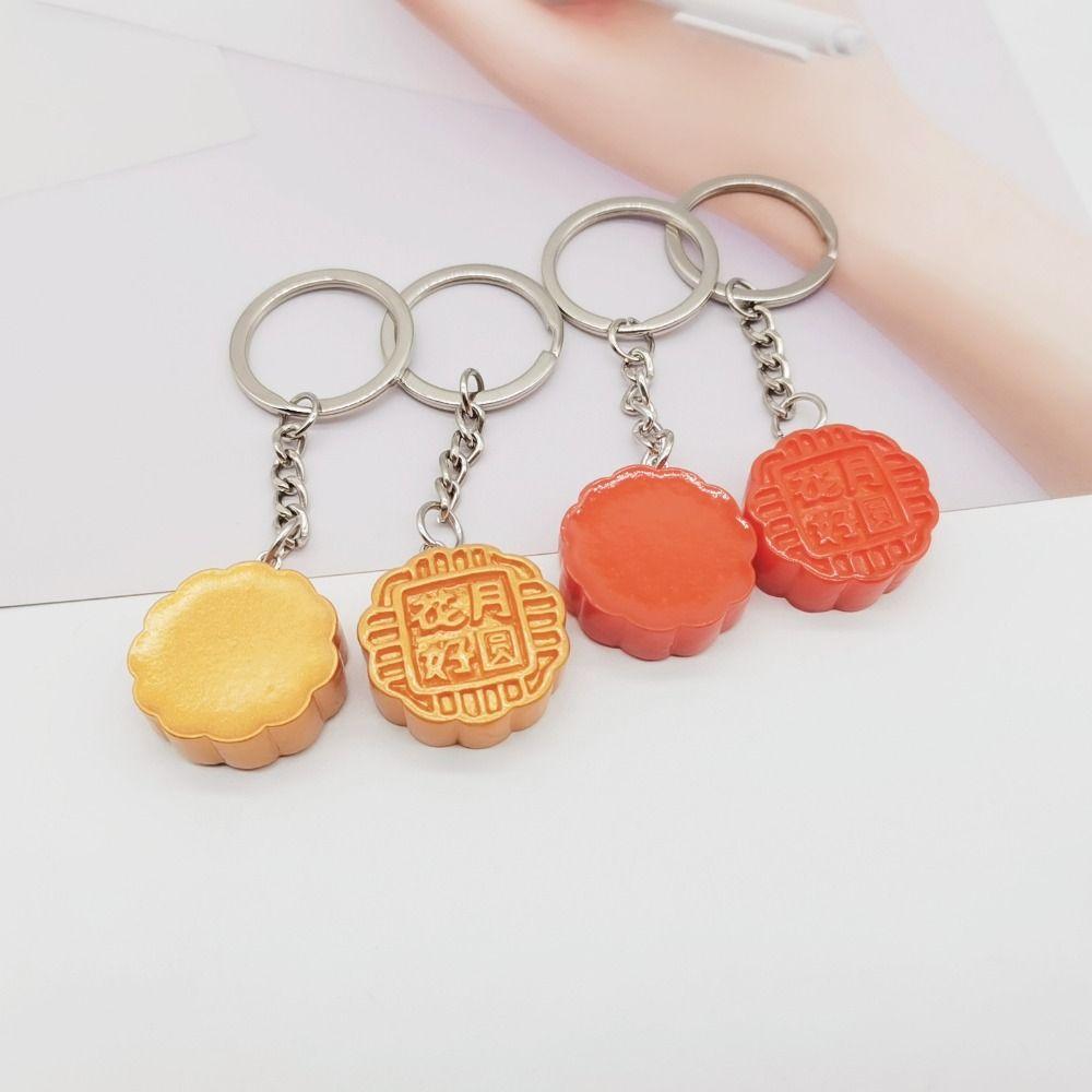 Polovina podzimu Polovina podzimu Simulace Mooncake Keychake Přívěšek na klíče z pryskyřice Mooncake Lady/Student/Girl
