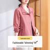 Spring 2026 Fashion Trench Coat for Middle-Aged and Elderly Women - Elegant Short Jacket for Mother's Day