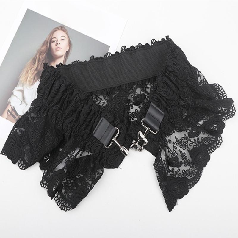Adjustable Waist Cincher Belt Elastic Support Stretch Belt For Daily Wear Fitness Gym Classical Black Lace