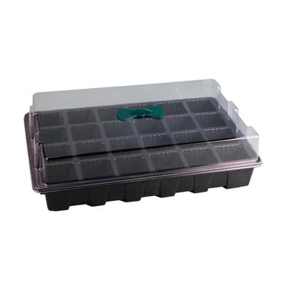 Bandeja de Semilleros de Invernadero 24 Celdas Caja de Semilleros con Tapa Bandejas de Cultivo de Plantas para Germinación Inicial