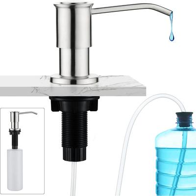 Stainless Steel 304 Kitchen Sink Soap Dispenser, 500ml Press Type with 120mm Silicone Tube