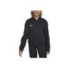 Nike Solid Color Round Neck Zipper Long Sleeve Jacket Kids jackets Black FD3126-010