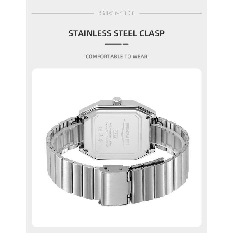 Fashion Quartz Watch Unique Design Stainless Steel Men's Wristwatches Business Watches for Men