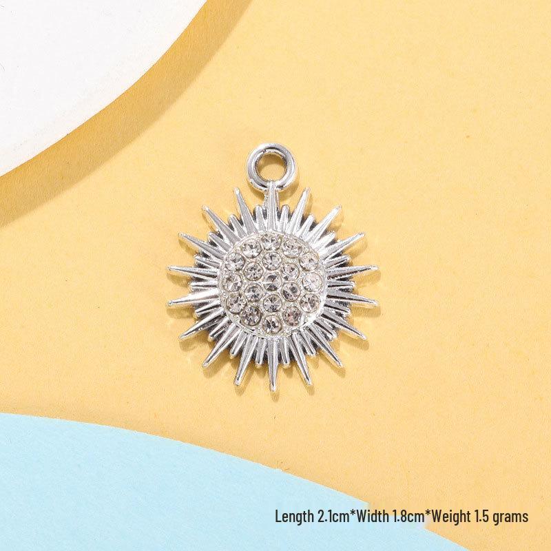 Snowflake Rhinestone Charm Pendant for DIY Jewelry: Christmas Alloy Accessory for Women’s Bracelets, Necklaces, and Earrings