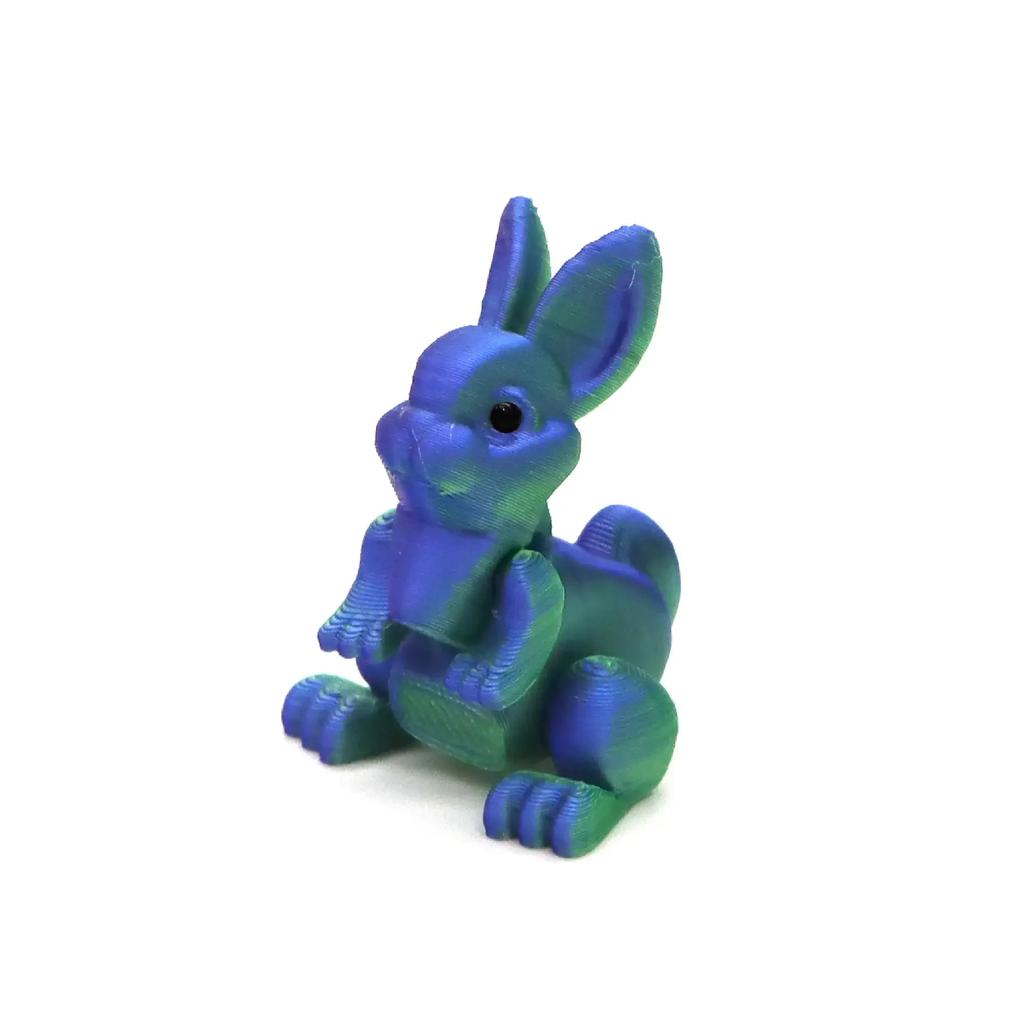 Surprise Opening Easter Egg with Bunny Inside 3D Printed Pastel Rabbit Figurine Set, Miniature Collectible Decor for Kids Gift