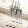 Three-dimensional Drainage Storage Rack Home Stainless Steel Knife Rack Kitchen Countertop Cutting Board Knife