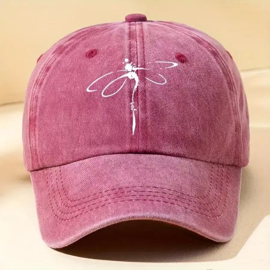 Butterfly Printed Pure Cotton Baseball Cap Wash and Used for Leisure Outdoor