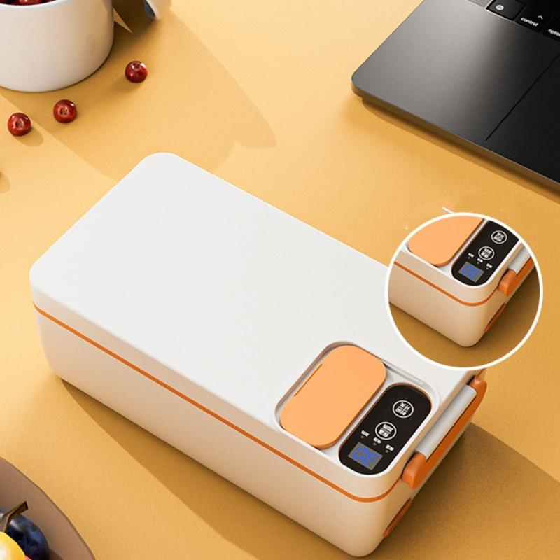 Practical Lunch Box 3200mAh Food Box Self Warming Food Storage Box 304Stainless Steel Texture for Various Setting