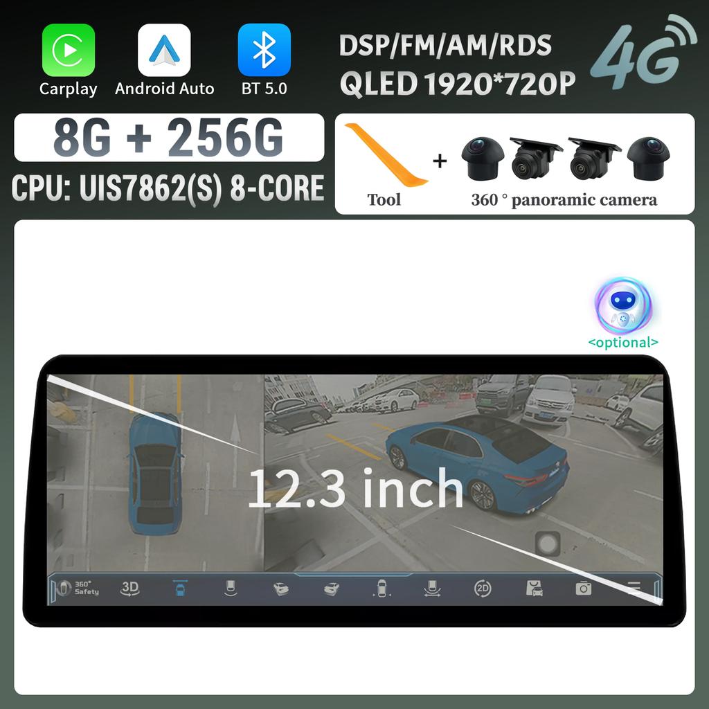 12.3inch Android 14 For Toyota Corolla 2019-2025 Car Radio Navigation 4G GPS Multimedia Wireless BT Carplay Screen Stereo