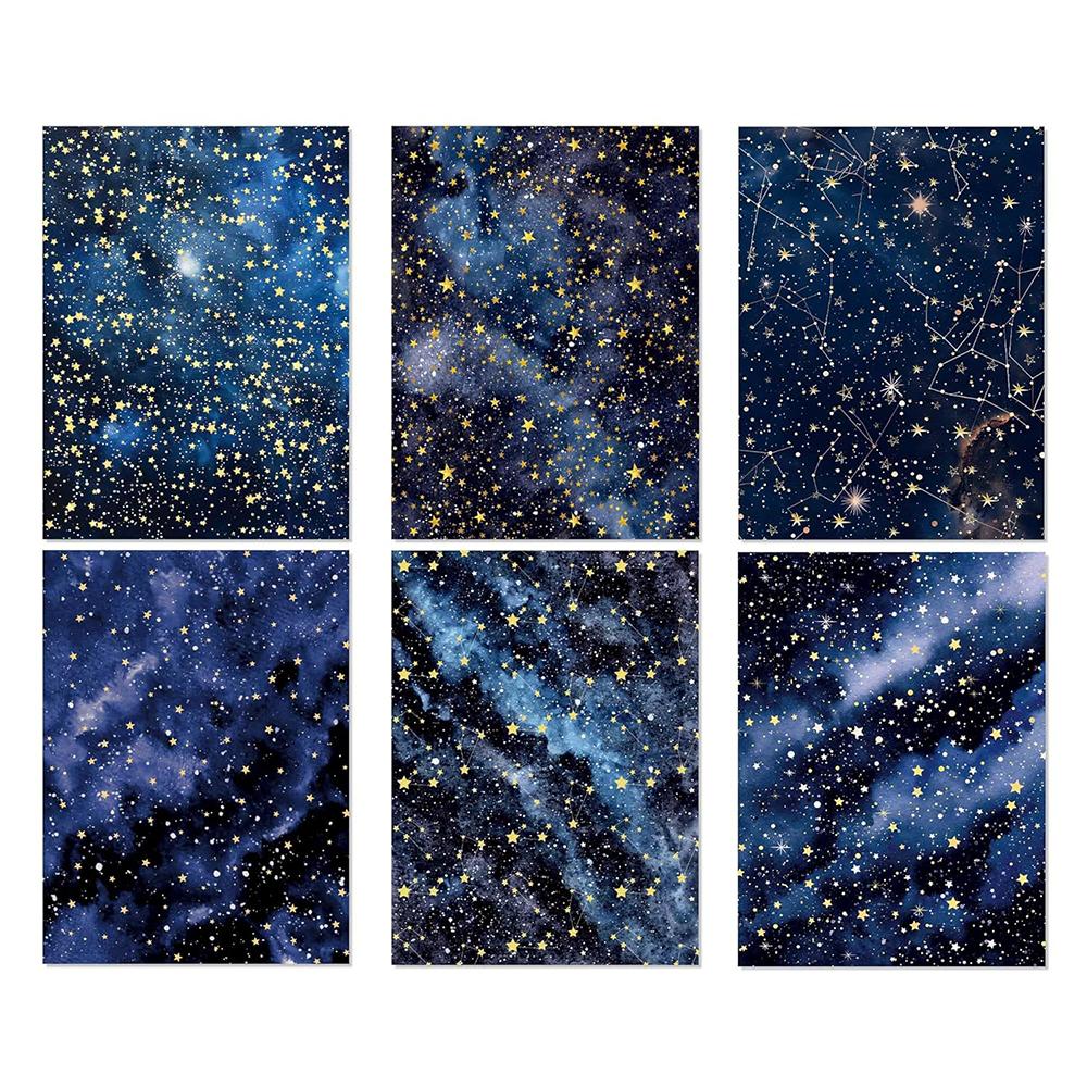 Galaxy Nebula Gift Wrap Colorful Night Sky Wrap Sheets Milky Way Art Paper Milky Way-Designed Star Themed Paper For Birthday