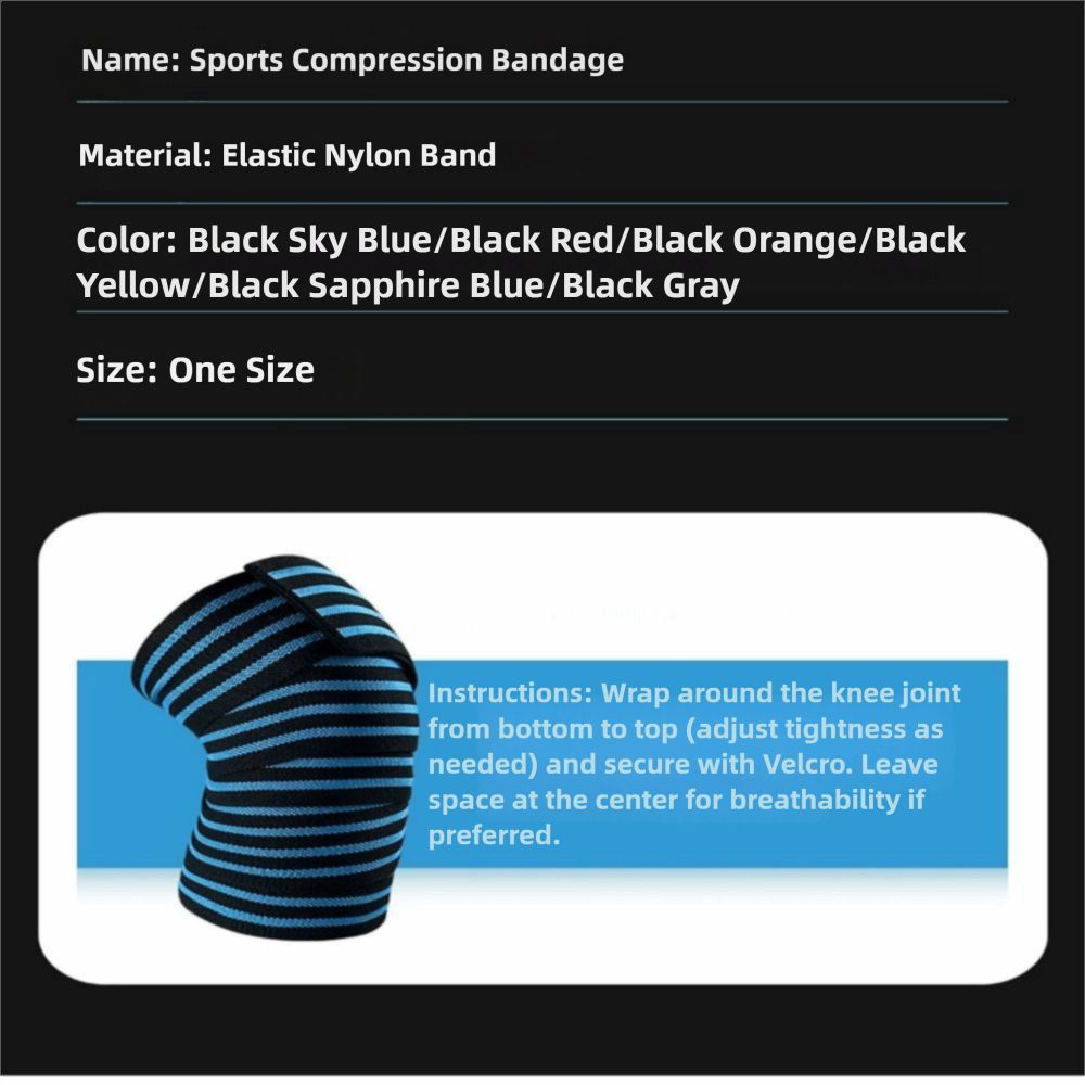 Elastic Knee Bandages Compression Straps Squats Training Knee Braces Knee Wraps Squats Training
