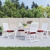VidaXL Set of 4 Pallet Cushions, Waterproof Seat Pad, Garden Cushion, Outdoor Decoration Terrace, Red 361535