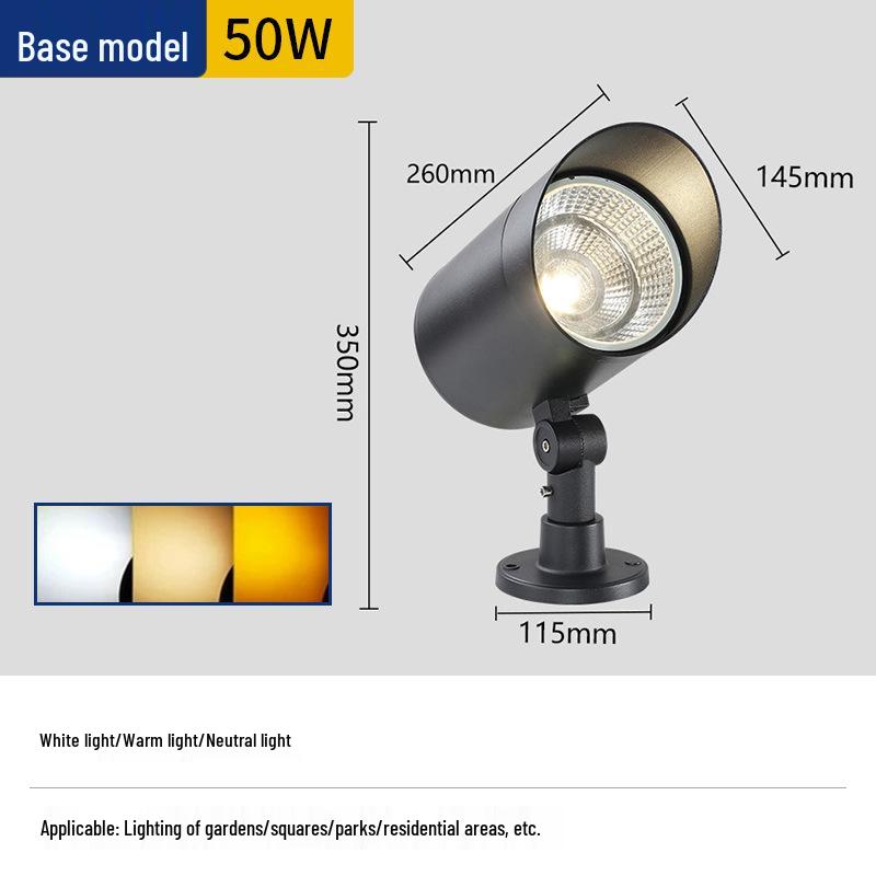 LED Waterproof Outdoor Spotlight: Seven-Color Tree Projection Lawn Light for Villa Landscapes