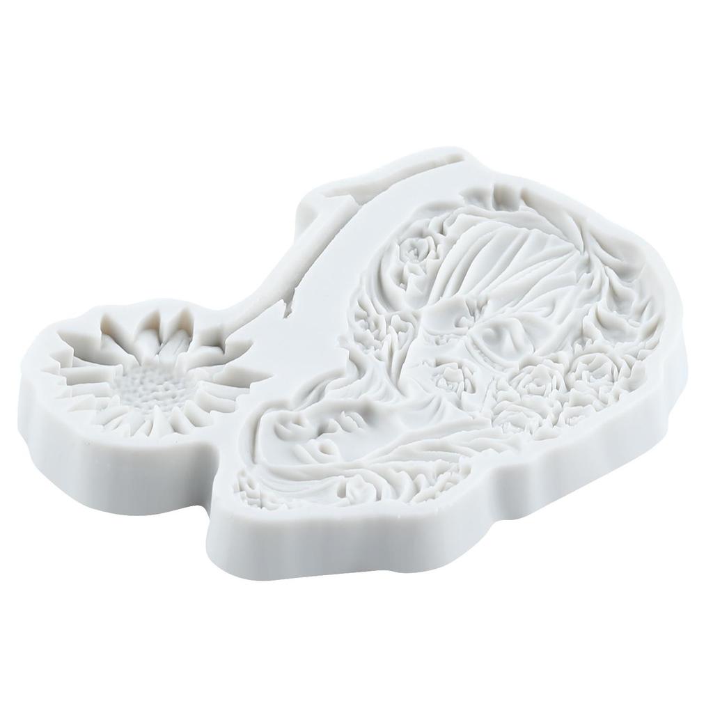 Formy silikonowe bogini, forma do fondantu w kształcie słonecznika, narzędzia do dekoracji ciast, ozdoba na babeczkę, czekolada, cukierki, guma do żucia, glina polimerowa