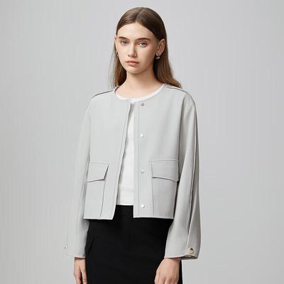 Tatux Women's Stylish Cropped Long-Sleeve Jacket