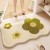 Non Slip Floor Mat Irregular Carpet for Household Bathroom Wet Dry Separation Floor Mat for Bathroom and Toilet