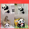 Panda Plush Bag For Girls Soft Faux Fur Cartoon Cute Handbag Casual Daily Use