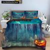 Halloween Horror Pumpkin King Queen Duvet Cover Night Witch Bedding Set Bat Moon Quilt Cover 2/3pcs Polyester Comforter Cover
