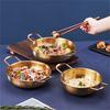 Japanischer Silber Gold Edelstahl Doppelgriff Nudelsuppe Kochtopf Mini Hot Pot 18-26CM