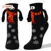1 Pair Knitted Hand-Holding Magnetic Socks – Trendy & Funny Couple Socks for Christmas Gift, Unique & Creative Holiday Gift