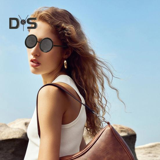 1-9 Gears Adjustable Tint Sunglasses for Men UV400 Round Polarized Glasses with ND Filter Lenses for Beach Shady Fishing Driving