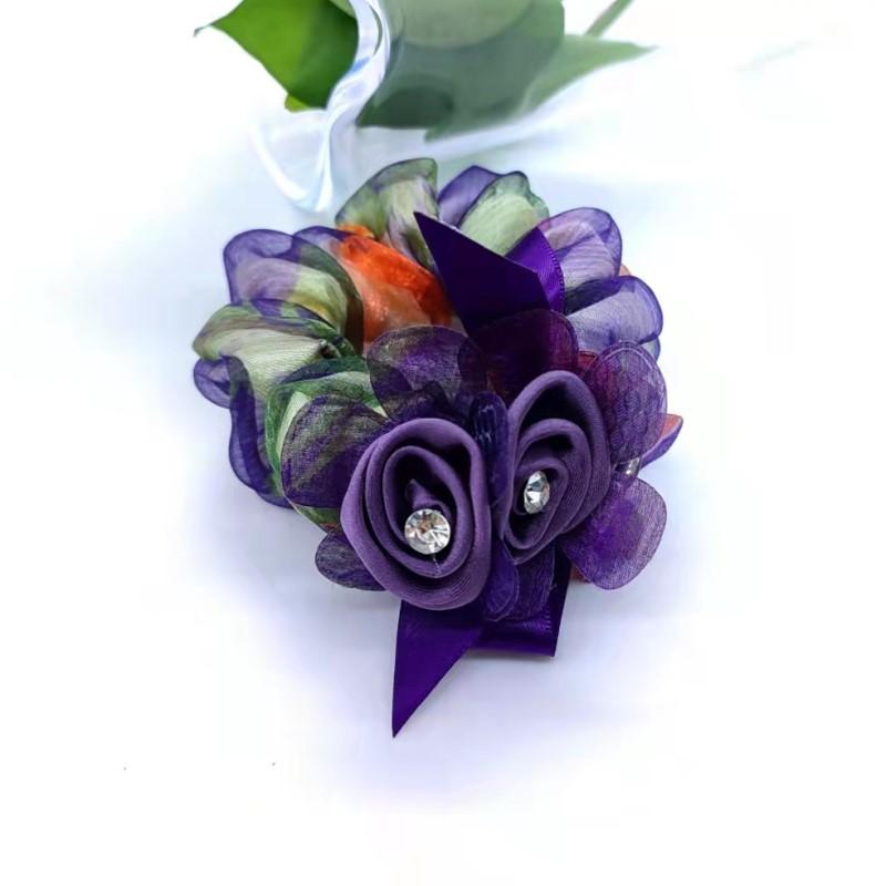 Haargummis und Haarbänder Blume Scrunchie Elastisches Gummiband Hochsteckfrisur Dutt Kopfschmuck Haar Accessoires elegantes Haarseil