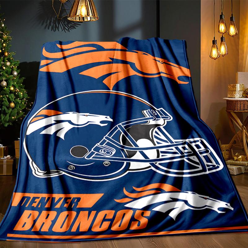 Denver Broncos Blanket Outdoor Flannel Blanket for Camping, Hiking, Garden Parties, Picnic Essentials,gift for family and friends