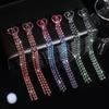 High-end Luxury Shiny Crystal Long Love Earrings