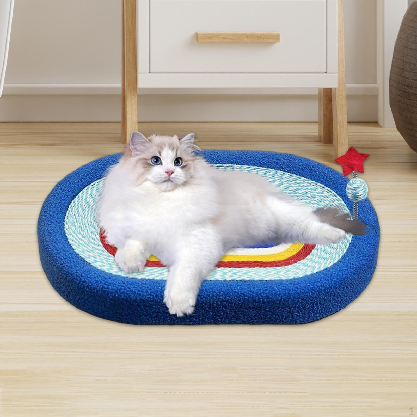 

Cat Scratching Board Bed Oval Cats Scratch Pad Scratcher for Chasing Exercise Indoor