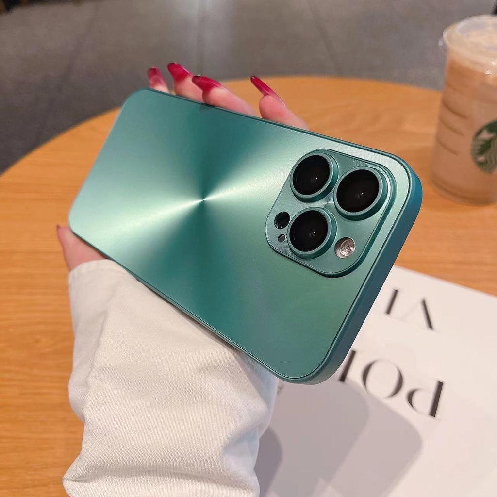Laser Aurora CD Texture Matte Phone Case For iPhone 17 Air 16 15 14 Plus 13 12 11 Pro Max Lens Protect Bumper Armor Cover
