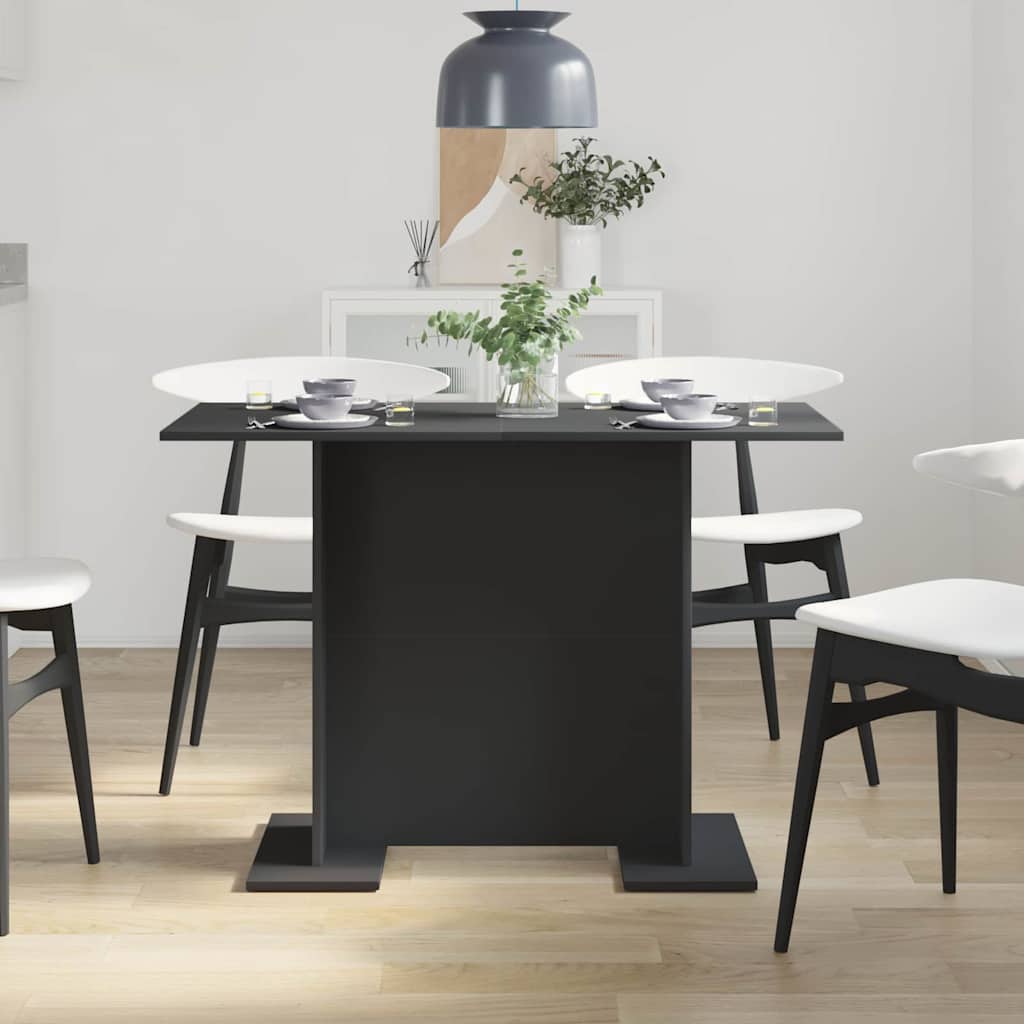 Dining Table Black 110 X 60 X 75 Cm Engineered Wood