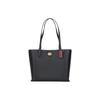 Coach 34 Large Capacity Knob Solid Color Leather Tote Bag Women Tote Bags Black C0689-B4BK
