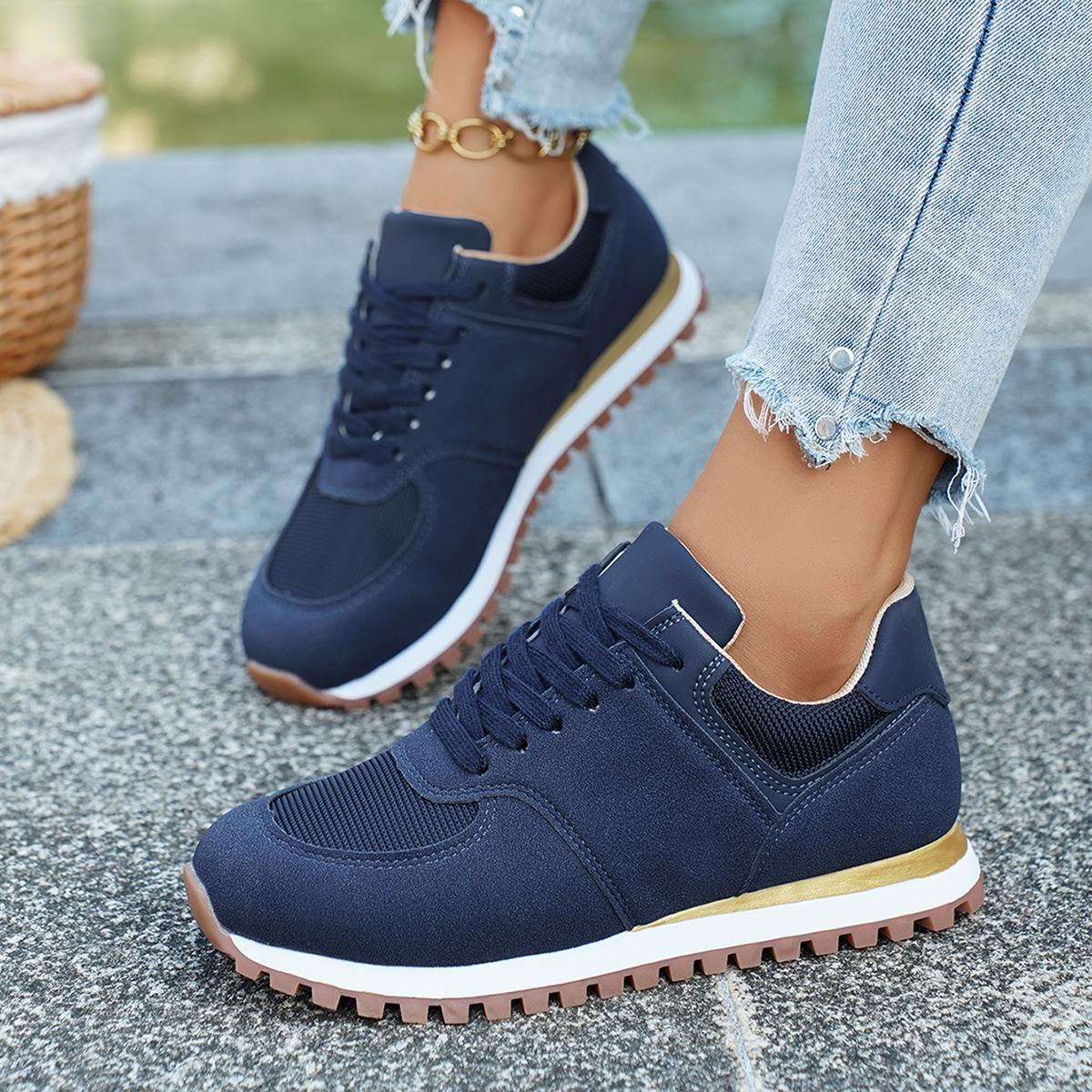 Lente Herfst Casual Sneakers voor Dames Grote Maat Effen Kleur Schoenen Dames Canvas Kop Veters De 39 beige