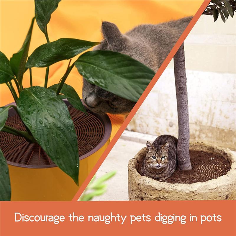 1PC Plant Pot Soil Guard With Nails Plant Pot Grid Flower Pot Cover Baby Safety Mouse Garden Home Plant Protector Repel Cats