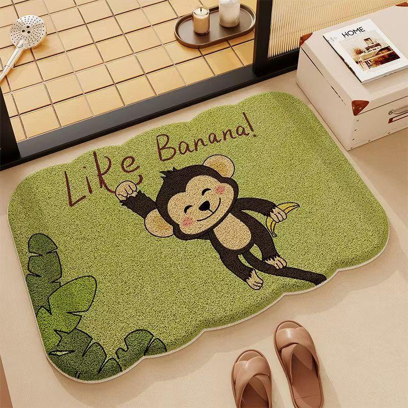 Imitation cashmere bathroom floor mat toilet toilet toilet door absorbent foot mat household quick-drying carpet